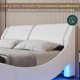 thumbnail image 5 of Bed Frame, Large with Headboard, Modern Upholstered Platform, LED Bed Frame, With LED Lights, Wavy Curve,Large Thin Platform Bed My Lux Decor Round, 5 of 8