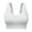 White, variant on Women's Adjustable Back Sports Bra, Seamless Support Workout Top