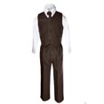 thumbnail image 4 of Baby Toddler Boys Formal Wedding Vest Necktie Suits Sets Outfits Brown Size S-7, 4 of 5