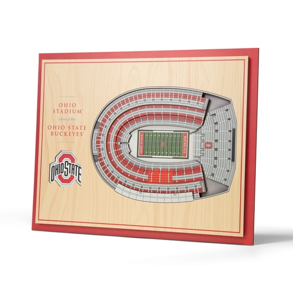 Ohio State Buckeyes 17'' x 13'' 5-Layer StadiumViews 3D Wall Art