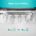 thumbnail image 5 of Silonn Ice Makers Countertop, 9 Cubes Ready in 6 Mins, 26lbs in 24Hrs, Self-Cleaning Ice Machine with Ice Scoop and Basket, 2 Sizes of Bullet Ice for Home Kitchen Office Bar Party, Green, 5 of 7