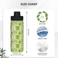 thumbnail image 3 of Honeii Avocado And Toast Print 18OZ Sports Insulated Kettle,Double-Walled Stainless Steel Water Bottle with Leak-Proof Lid, Perfect for Outdoor, Sports, and Travel, 3 of 7