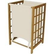 Bamboo Single Laundry Sorter, Caramel/Natural