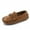 Brown, variant on Herrnalise Children Boys Girls Loafers Solid Color Soft Bottom Breathable Casual Shoes