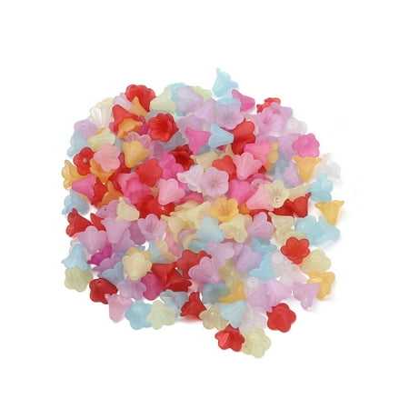 

200 G Acrylic Frosted Petals DIY Fitting Material Trumpet Flower Shape Petals DIY Handmade Hair Accessories Assorted Color