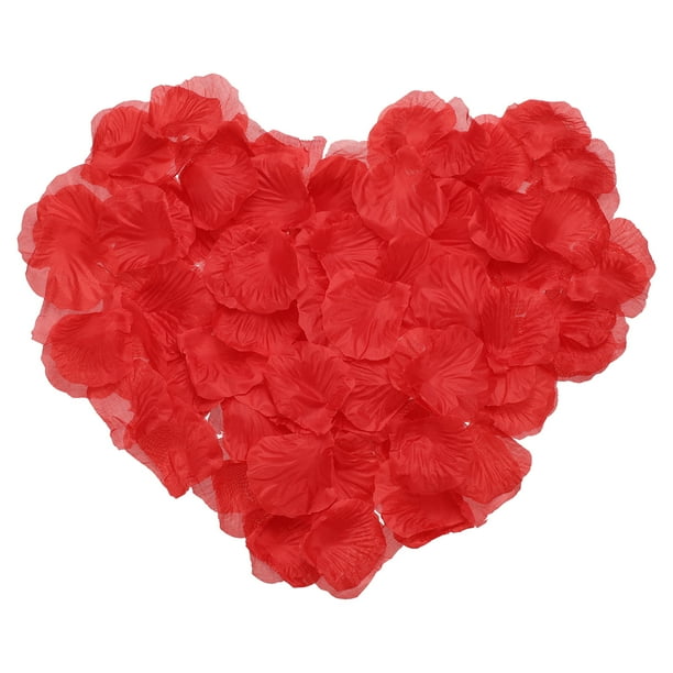 Uxcell 1000 piezas de pétalos de rosa artificiales de seda para decoración de bodas, fiestas, propuestas y aniversarios, rojos