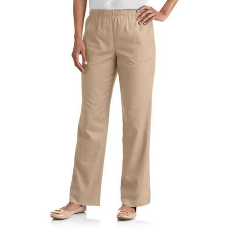 White Stag Women's Elastic Waistband Woven Pull-On Pants available in Regular and Petite