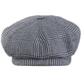 thumbnail image 2 of Silk and Cotton Glencheck Plaid Newsboy Cap - XL - Blue, 2 of 4