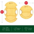 thumbnail image 4 of ROYAL CRAFT WOOD Large Round Cheese Board and Knife Set - Charcuterie Board, Bamboo Cheese Board Set, Cheese Tray Set, Wooden Cheese Plate Set 13.7 Inch, 4 of 5