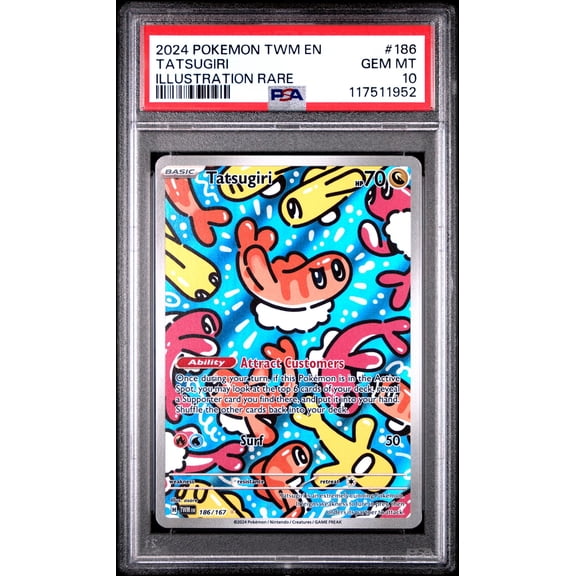 2024 Pokemon Twilight Masquerade Illustration Rare Tatsugiri #186 PSA 10
