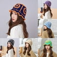 thumbnail image 3 of Chapeau Tricoté pour Femmes Résistant à l'Usure Motif Fleur Seau Tricoté pour Extérieur, 3 of 10