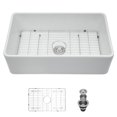 White Ceramic Farmhouse Apron Front Vintage Style Kitchen Sink with