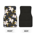 thumbnail image 2 of Yiaed Lilies Flowers Print Carpet Floor Mats for Cars, Auto Accessories Front & Rear Car Floor Mats Car Floor Foot Mat Sets of 4 Pieces, 2 of 7
