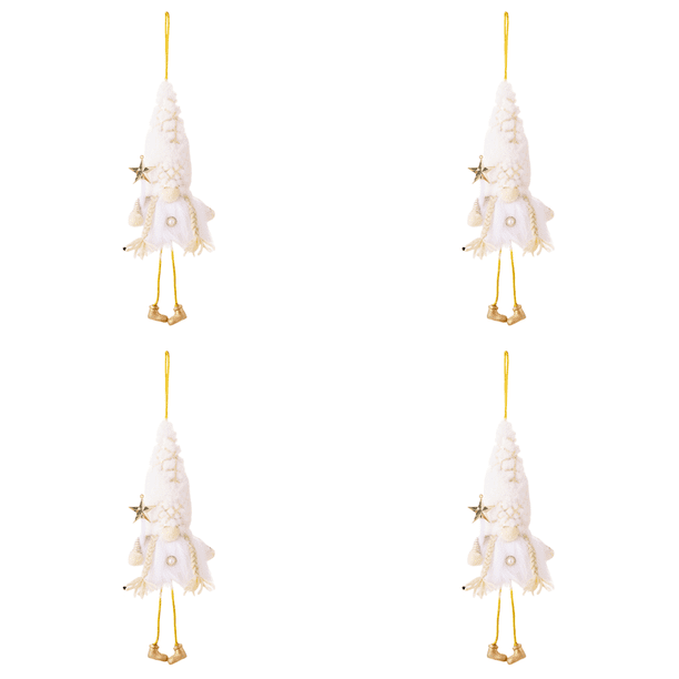 Gnomo colgante de árbol de Navidad con luz LED lindo gnomo de Papá Noel (mujeres)