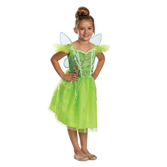 Disney Tinker Bell Halloween Costume for Children, Girls Size XS (4/5), by Disguise