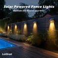 Solar Fence Lights, Super Bright Outdoor Solar Powered Fence Deck Lights 5 Led Modes Decorative