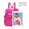 thumbnail image 2 of KL928 Mini mochila linda con lunares y lazo para niñas, mochilas pequeñas, bolso de hombro convertible, bolso para mujer, 2 of 5