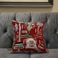 thumbnail image 5 of City Palace Throw Pillow in Red Pink Black 18x18, 5 of 5