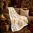 thumbnail image 3 of Golden Retriever Love Watercolor Dog Portrait, Playful Pet Portrait Pattern, Warm Flannel Blanket for Living Room and Bedroom, Dog Lovers Valentine's Day Gift, Pet Lover Home Decor, 3 of 9