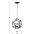 thumbnail image 2 of Crystorama Lighting - Solaris - Three Light Chandelier in Minimalist Style -, 2 of 7