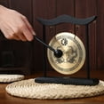 thumbnail image 4 of Vintage Brass Gong with Stand & Mallet - Feng Shui Desktop Decor, 4 of 5