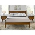 Camaflexi King Size Mid-Century Panel Bed with Solid Wooden Frame ...
