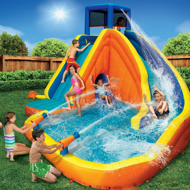 Banzai Sidewinder Falls Inflatable Water Park with Slide and Water