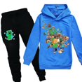 thumbnail image 1 of Minecraft Game Kids Tracksuit Set Blue Hoodie Sweatshirt Trousers Outfit Clothes, 1 of 1
