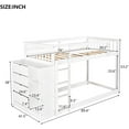 DreamBuck Twin over Twin Bunk Bed with and Shelves, Solid Wood