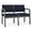 Navy, variant on Lenox Wood Reception Waiting 2-Seat Tandem Seating / Black Wood / Light Gray