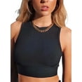 thumbnail image 1 of Kmbangi Women's Summer Slim Knit Tank Tops, Solid Color Sleeveless Round Neck Ribbed Crop Tops Causal Streetwear, 1 of 5