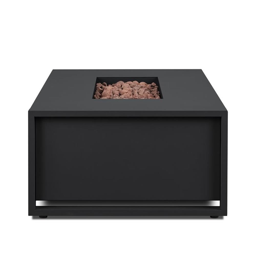 Afuera Living 52" x 26" Aluminum Propane Fire Table in Black