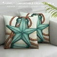 thumbnail image 3 of GOSMITH  Hello Summer Beach Shell Coral Coastal Decorative Throw Pillow Covers, Anchor Starfish Conch Wreath Nautical Cushion Case Decor, Sea Ocean Plaid Farmhouse Sofa Couch Decoration, 3 of 5