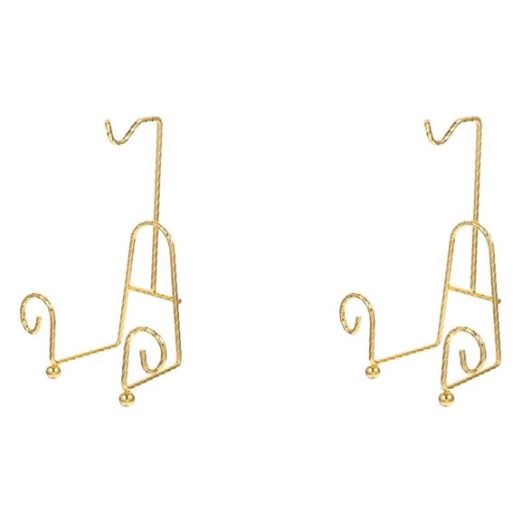 2X Tea Cup Holder Gold Mug Holder Tea Set Display Stand Gold Metal Cup Saucer Display Stand