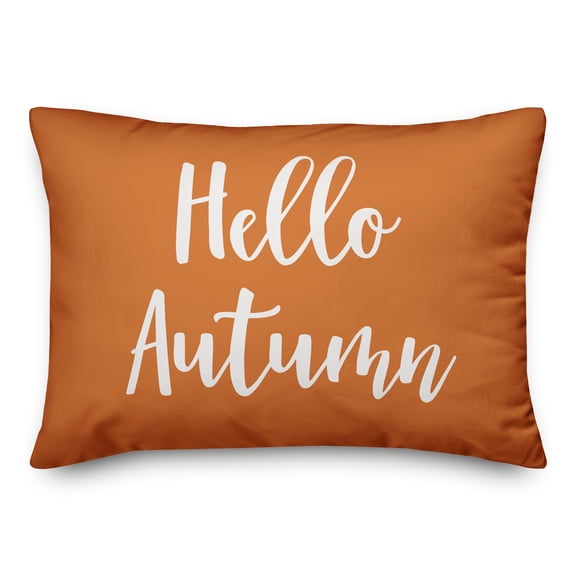 Creative Products Hello Autumn in Orange 14 x 20 Spun Poly Pillow