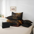 thumbnail image 5 of Feelyou Gold Lion Kids Bedding Comforter Set 7pcs, Retro Western Warrior Queen Bedding Sets, Mystic Wildlife Animal Reversible Queen Sheet Sets, Luxury Bedroom Decor, 5 of 7