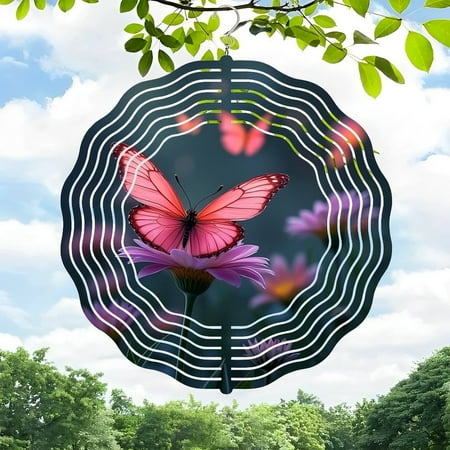 Vibrant Metal Hanging Wind Spinners with Musical Circular Patterns – Perfect for Yard and Garden Decor Enhancing Serenity Vibrant Metal Hanging Wind Spinners with Musical Circular Patterns – Perfect for Yard and Garden Decor Enhancing Serenity