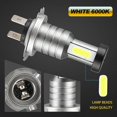 thumbnail image 5 of 2Pack H7 LED Headlight Bulbs Kit High Low Beam 30000LM Super Bright 6000K Cool White for Boat, RV, Auto Car Backup-light, Tail light, Day Running Ligh, 5 of 5