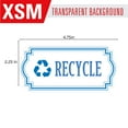 thumbnail image 2 of Recycle and Trash Sticker - Elegant Look for Trash Cans, Containers, and garbage bins - UV Protected Laminated Vinyl Decal (XSmall, Clear Reversed Blue/Black), 2 of 5