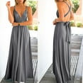 thumbnail image 6 of NXMZXB Dresses for Bridesmaids,Wedding Guest Dresses for Women,Plus Size Wrap Dress Long Maxi Convertible Multiway Dress Gray L, 6 of 9