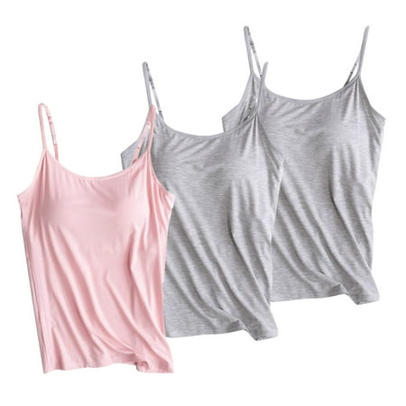 Summer Savings  Women s Tank Top  Padded Bra  Neck Strap Bodysuit  Sleeveless  Summer 2025  Basic Layer  for Workout  Fitness  Everyday Wear  T Shirt Bra | Pink XXL  Sopatenor