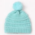 thumbnail image 2 of Winter Knit Baby Hat Twist Warm Beanie for Boys Girls Infant Toddler Baby Beanie with Pompom,0-36Month, 2 of 2