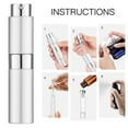 thumbnail image 2 of Lisapack 8ML Atomizer Perfume Spray Bottle for Travel, Empty Refillable Cologne Dispenser, Portable Sprayer (Silver), 2 of 7