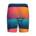 thumbnail image 2 of Lsque Lighthouse and Whale Mens Sleep Pajama Shorts,Short Pajama Pants, Cotton Ultra-Soft Knit-3X-Large, 2 of 9