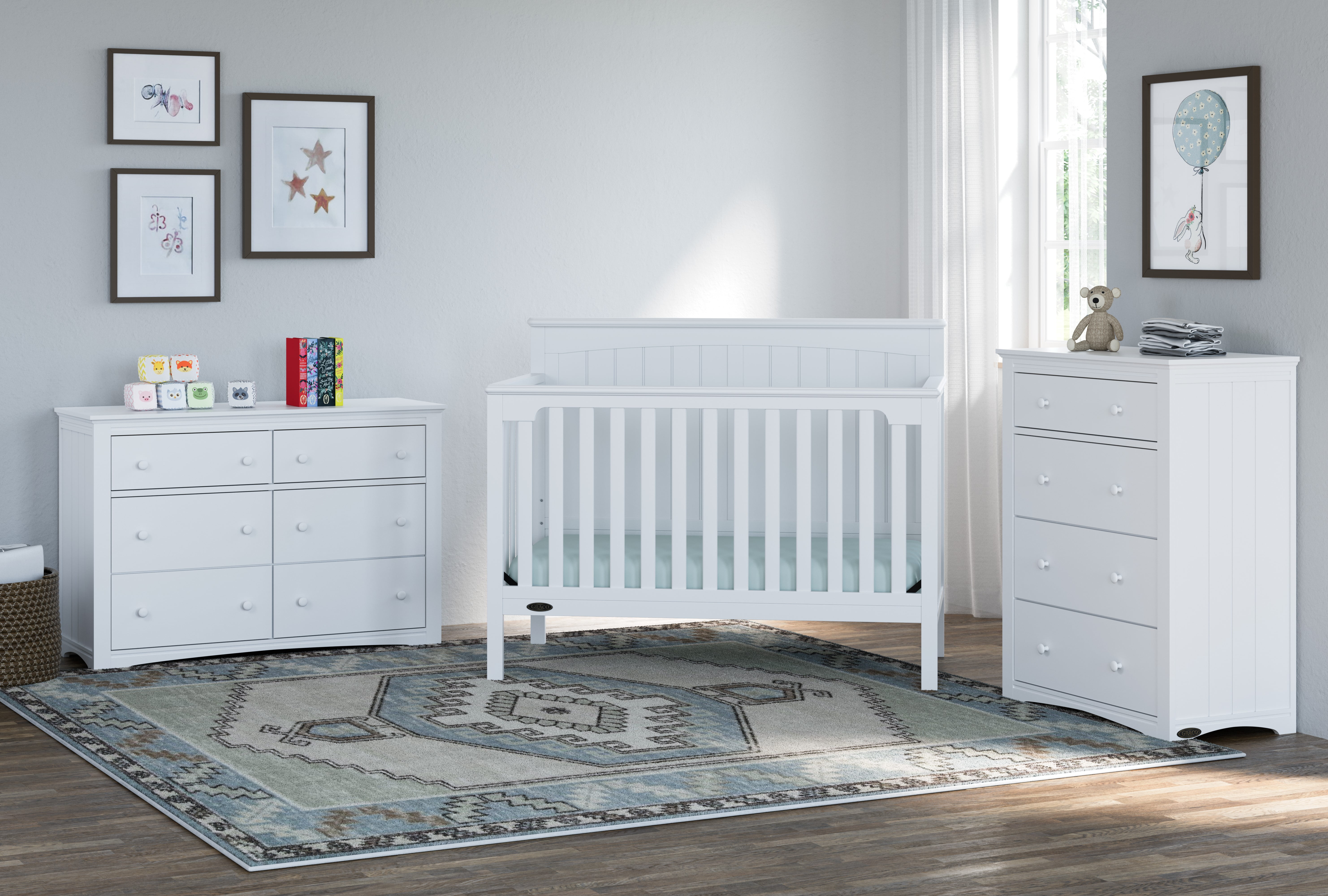 Graco - Brandclub - Graco Hadley 4 Drawer Classic Vertical Dresser White