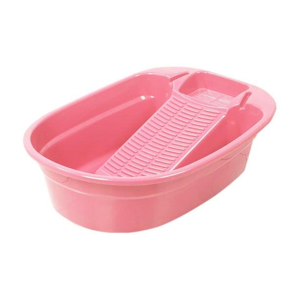 Lavabo de mano para lavar ropa con tabla de lavar Ropa antideslizante para lavar ropa Tabla de lavar para blusas Pantalones rosa