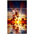 thumbnail image 2 of Caribbean Sunset with Beautiful Sky - Large Seashore Canvas Wall Art, 2 of 3