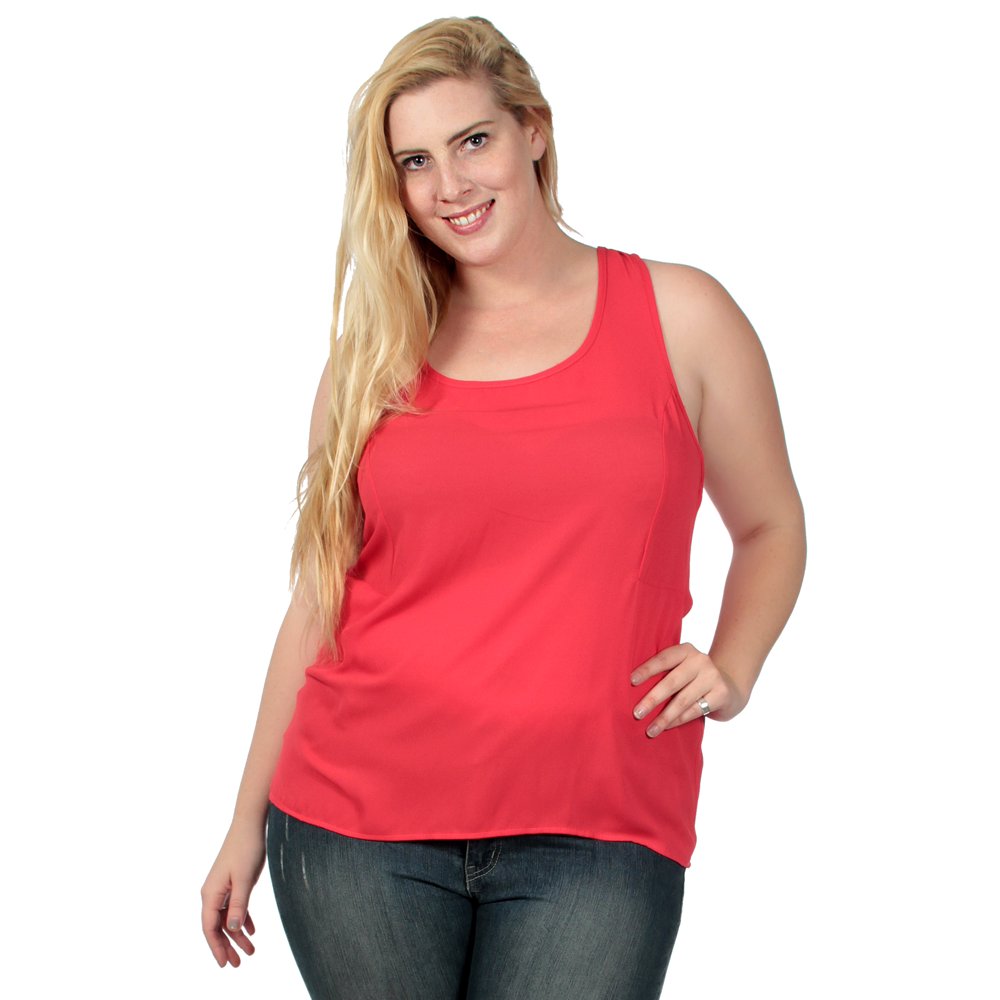 Simplicity Ladies Plus Size Sleeveless Tank Top, Multi Design, 4487