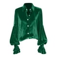 thumbnail image 4 of Daznico Elegant Flowy Ruffle Sleeve Blouse for Women's Formal Party and Wear, 4 of 5