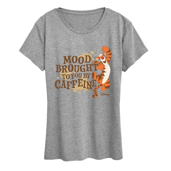 Winnie the Pooh - Tigger Mood Brought to You by Caffeine - Women's Short Sleeve Graphic T-Shirt